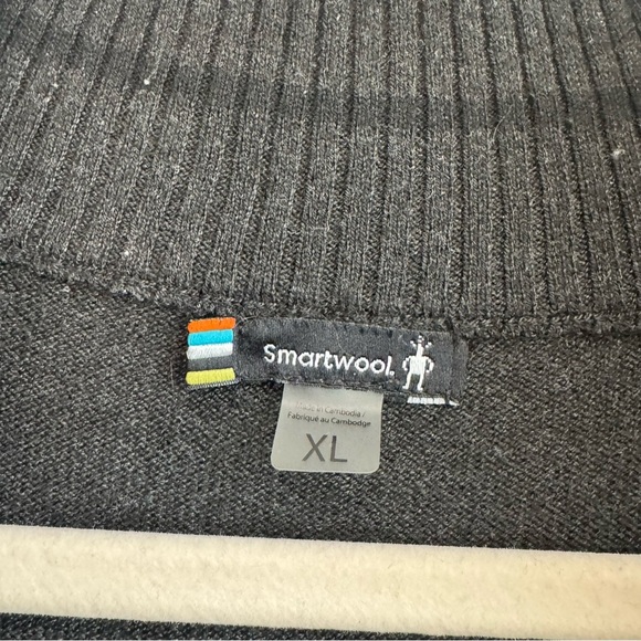 Smartwool Men's XL Sparwood Half Zip Sweater Black Layering Gorpcore Minimal - Picture 4 of 11